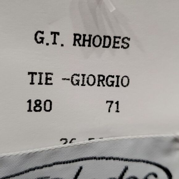 Men's Giorgio g.T.Rhodes Vero Beach NWT Tie, new with tags. Green/white. - Picture 5 of 8